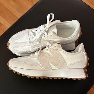 New Balance Cream and Tan Sneakers